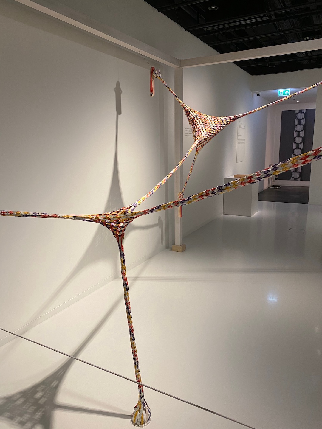 A complex sculpture made of braided cord