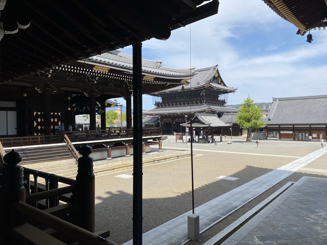 The temple courtyard