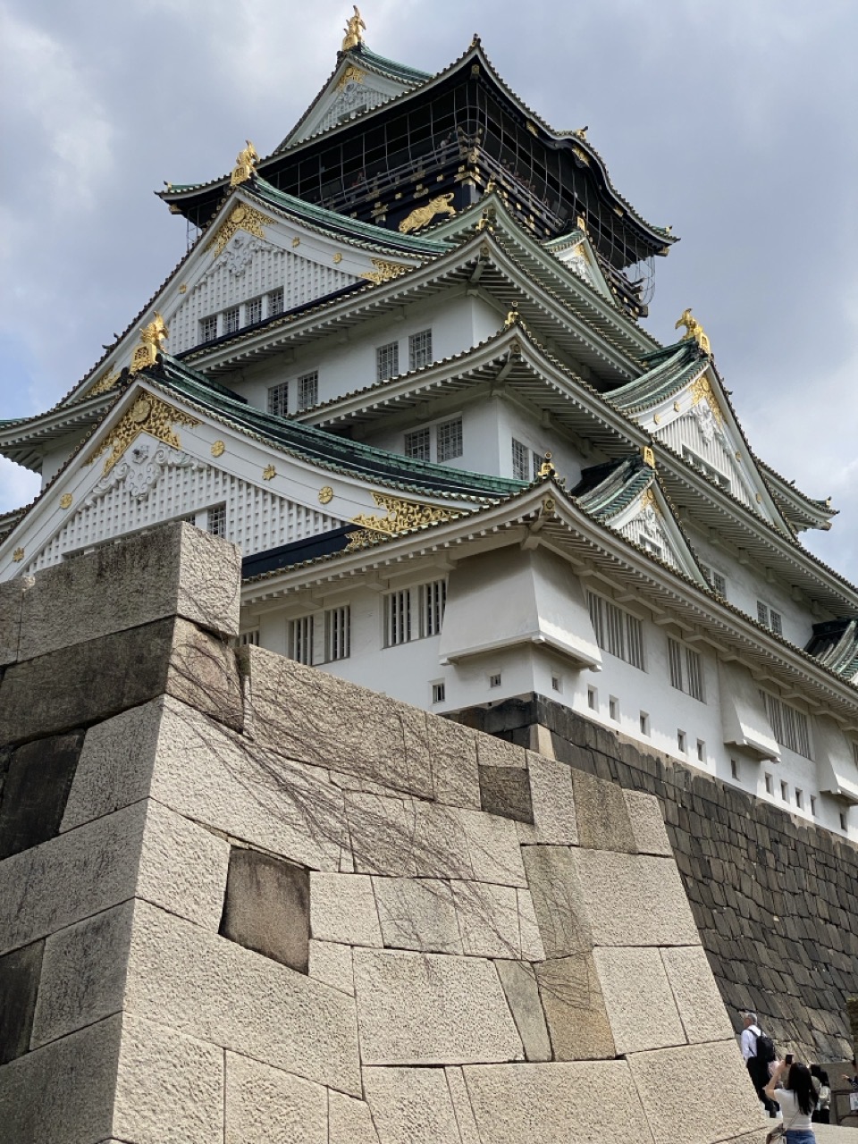 Osaka Castle, close up