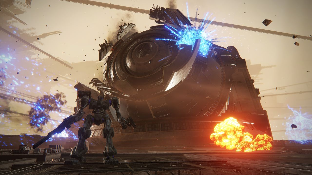 A screenshot from Armored Core VI