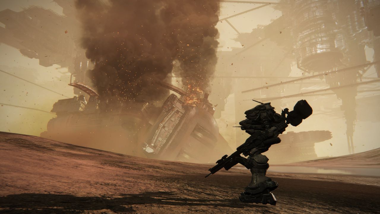A screenshot from Armored Core VI