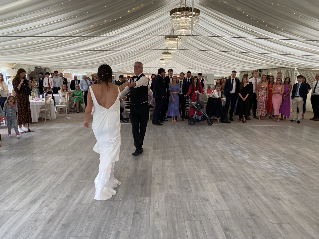 My cousin dancing with her dad.