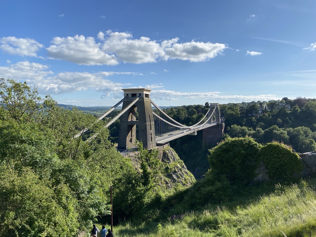 The suspension bridge.