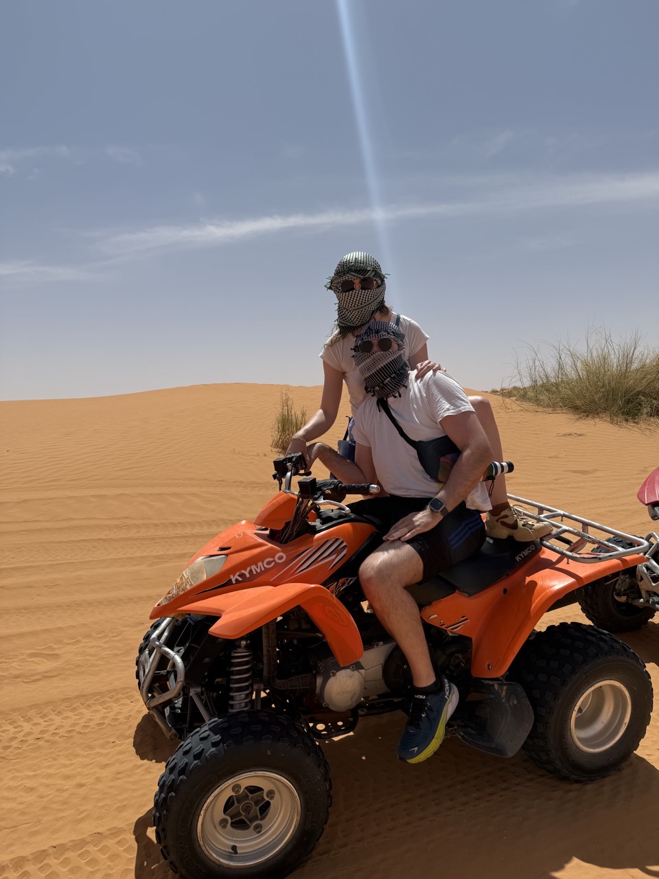 Me and Lucy on a quad bike