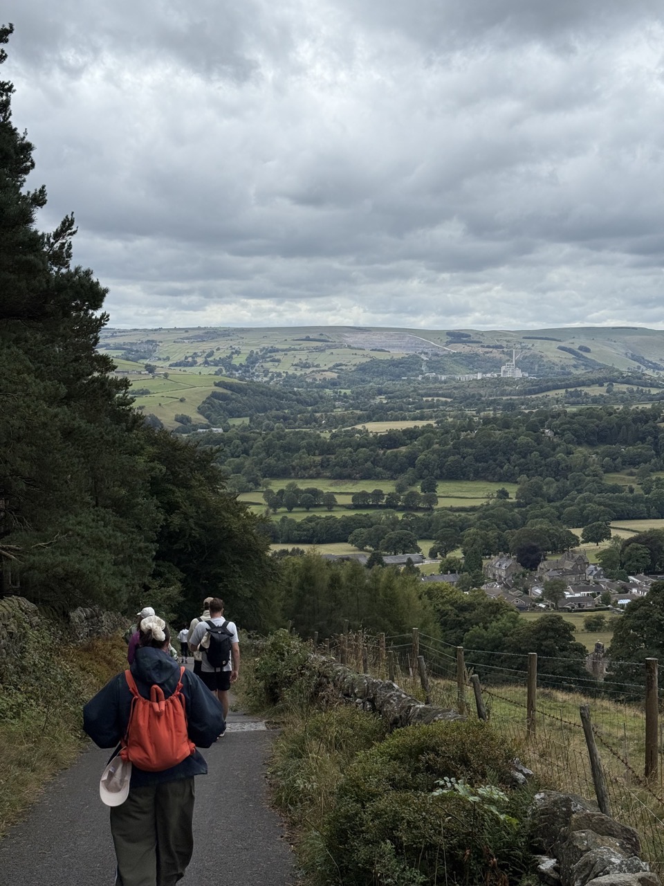 Walking down into Hope Valley