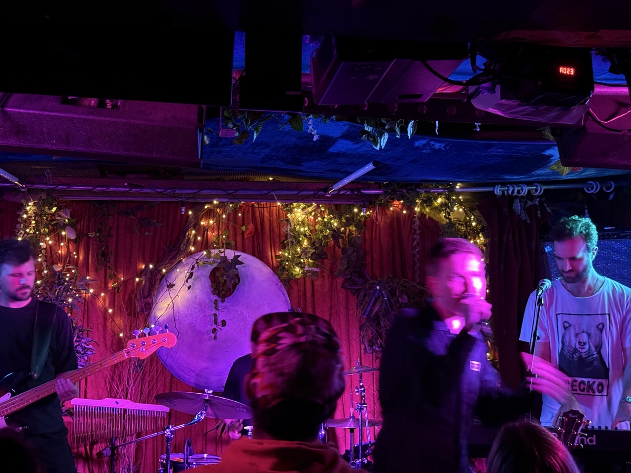 With the full band. It’s a bit blurry