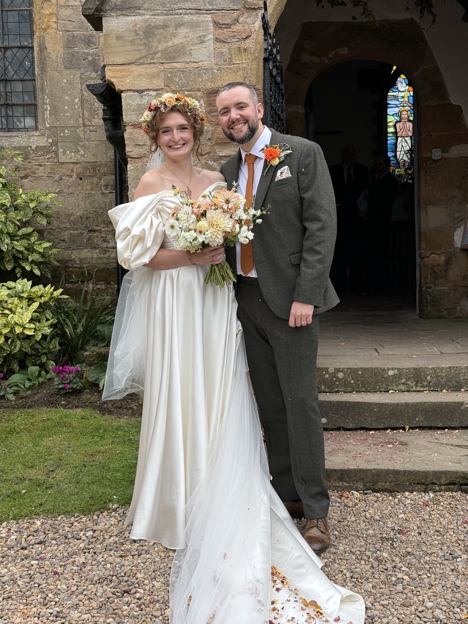 Me and my WIFE looking utterly delighted