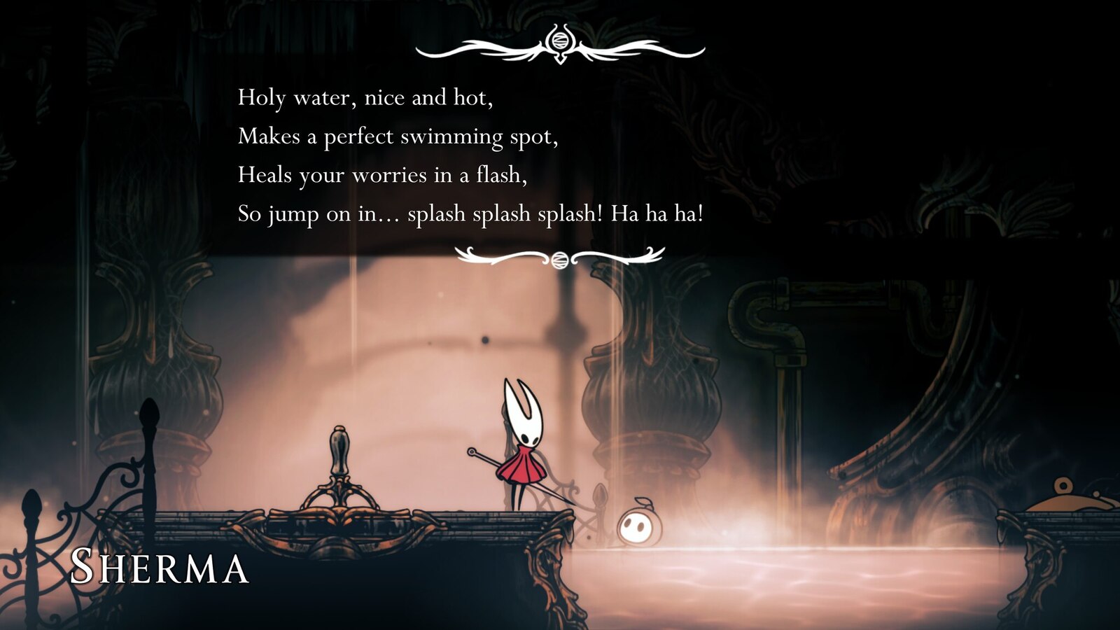 A screenshot of Silksong